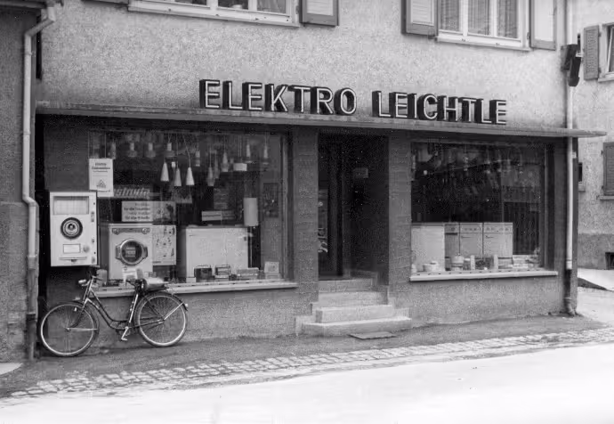 Das erste Ladengeschäft ca. 1960